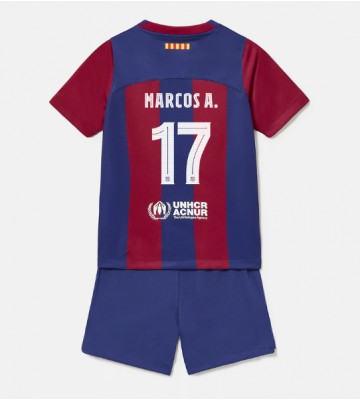 Barcelona Marcos Alonso #17 Replika Babytøj Hjemmebanesæt Børn 2023-24 Kortærmet (+ Korte bukser)